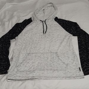 Mens White and Black Hoodie